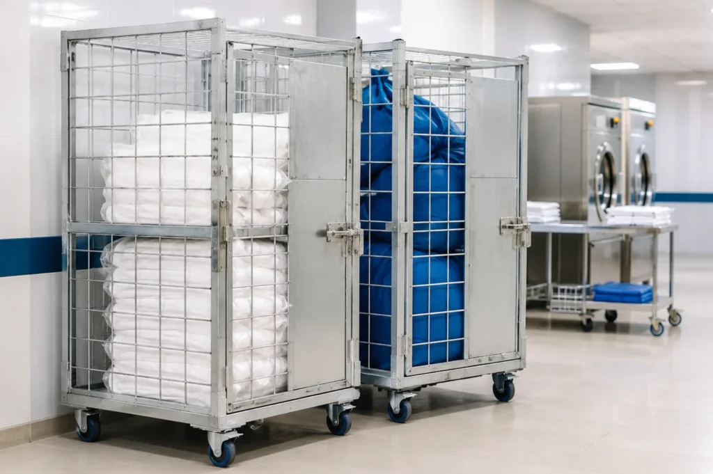 enclosed laundry containers​