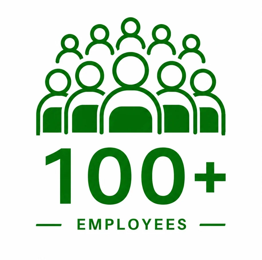 100+ employees