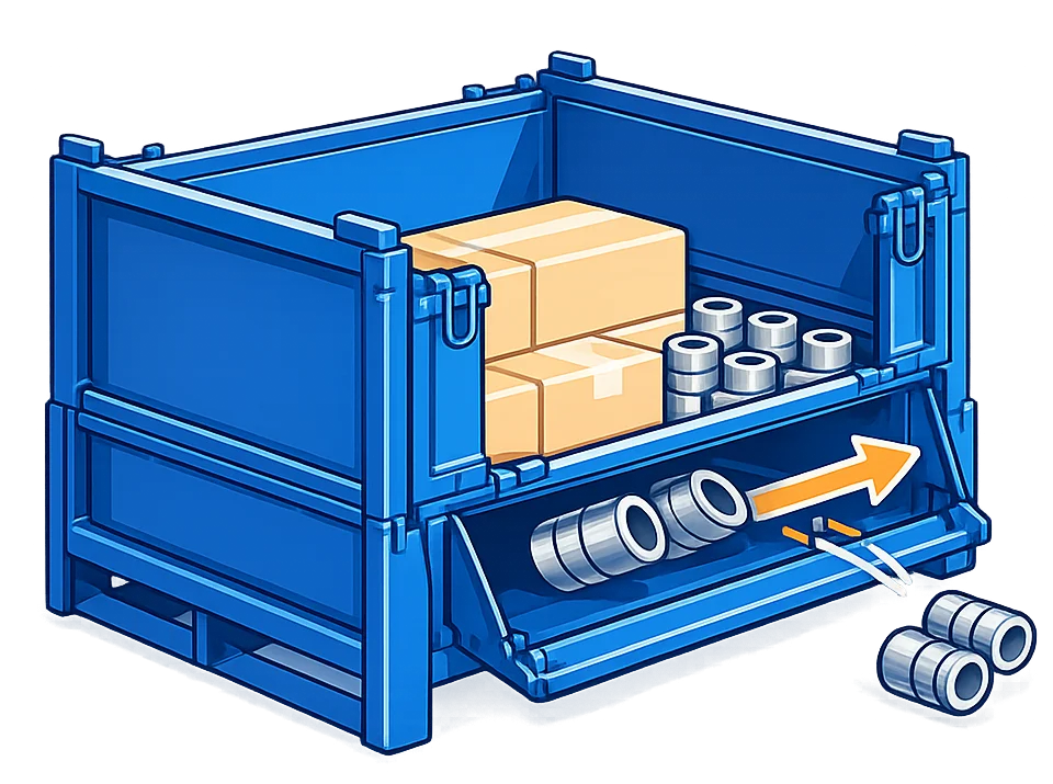 Steel Pallet Container easy loading & unloading