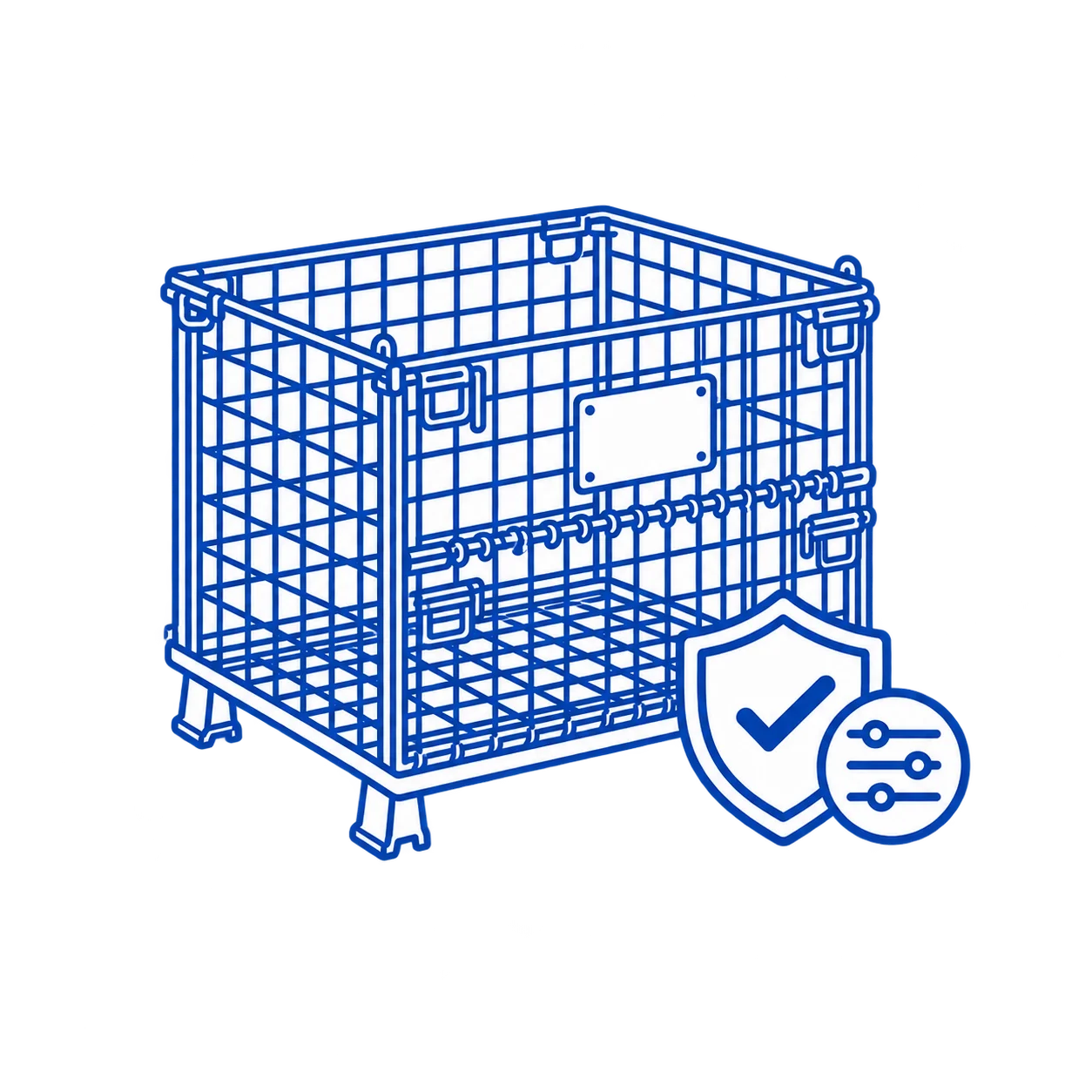 Foldable Wire Mesh Container foldable design for space saving
