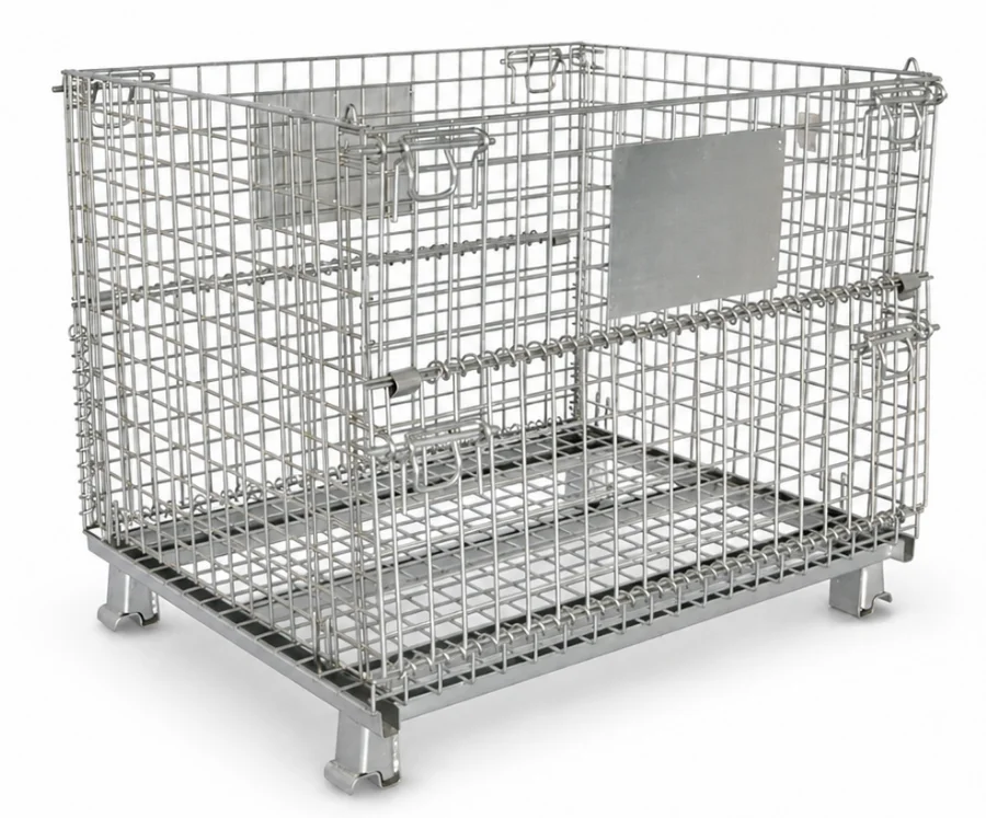 foldable wire mesh container