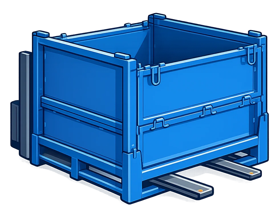 Steel Pallet Container forklift friendly handling