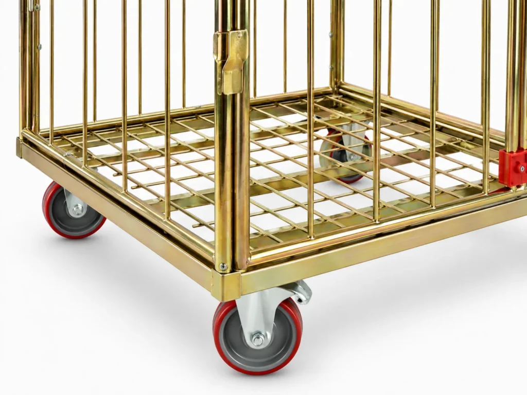 grid base with swivel castors