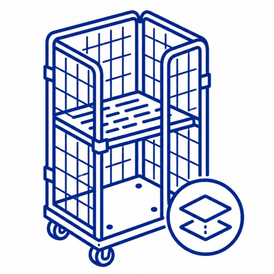 4-Sided Retail Roll Cage safer goods protection
