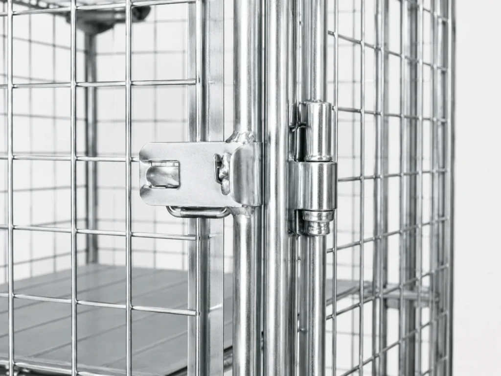 secure hinged door and latch