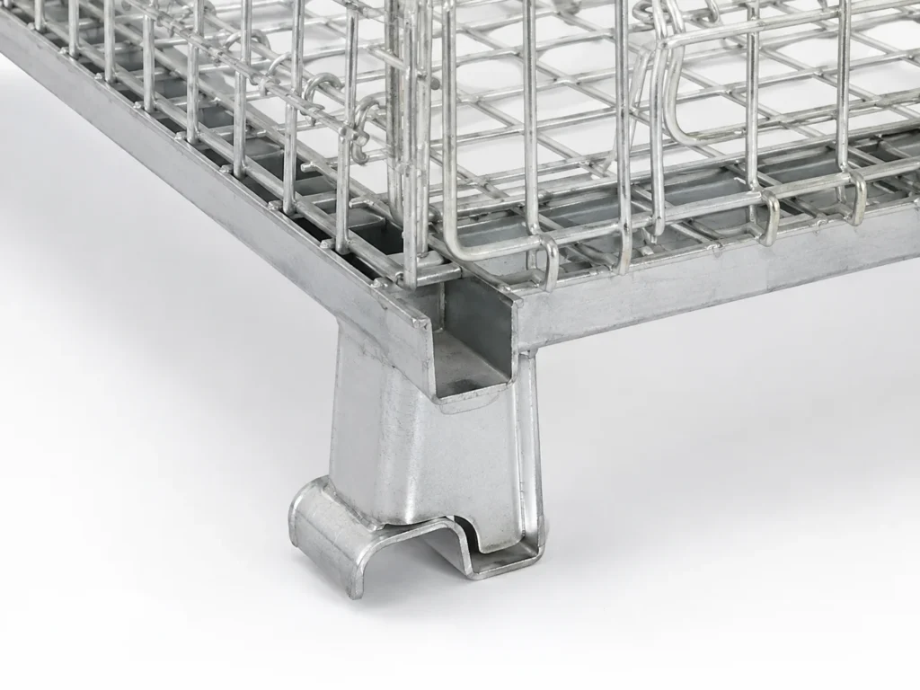 stacking feet and steel base